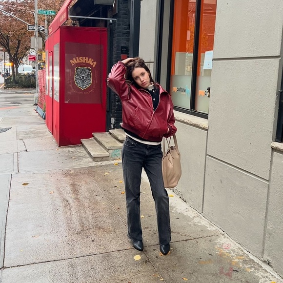 Red Leather Jacket - Picture 5 of 5